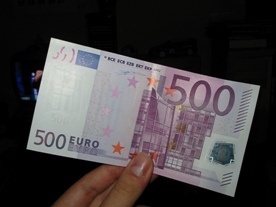 Francja zlikwiduje banknoty 500 euro?