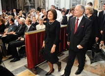 Prezydent Lech Kaczyński z małżonką