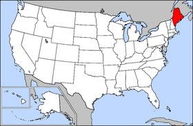 Stan Maine na mapie USA