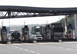 Wjazd na płatny odcinek autostrady Katowice-Karaków