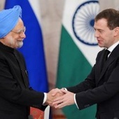 Manmohan Singh i Dmitrij Miedwiediew