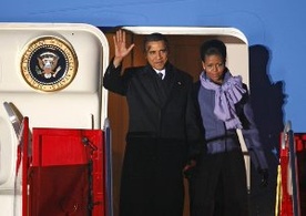 Barack Obama z żoną