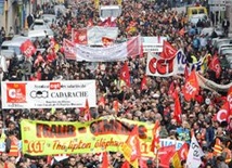 Strajk po porażce obozu Sarkozy'ego