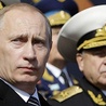 Baner "Putin, odejdź" vis-a-vis Kremla