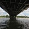 Podwyższony stan Wisły pod Mostem Śląsko-Dąbrowskim
