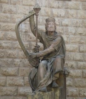 Pomnik króla Dawida na Syjonie w Jerozolimie