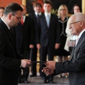 Petr Neczas (L) i Vaclav Klaus