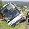 Wypadek autokaru z dziećmi na zakopiance