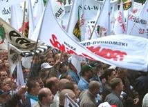 Związkowcy protestują