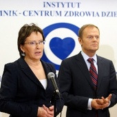 Premier Donald Tusk i minister zdrowia Ewa Kopacz 