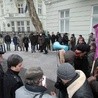 Protest przed ambasadą Litwy