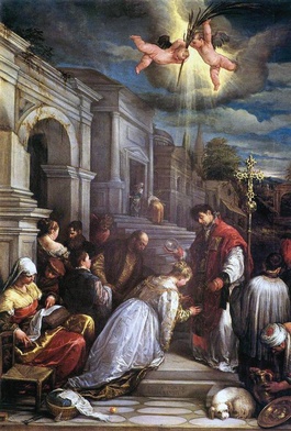 Św. Walenty chrzczący św. Lucyllę
