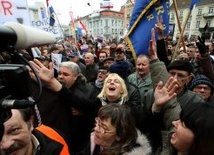 Antyrządowa demonstracja w Zagrzebiu