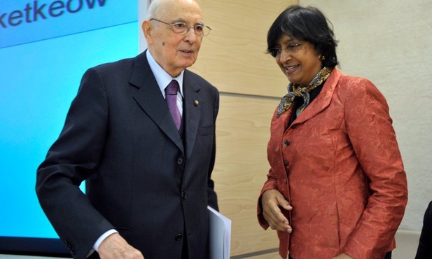 Giorgio Napolitano i Navi Pillay