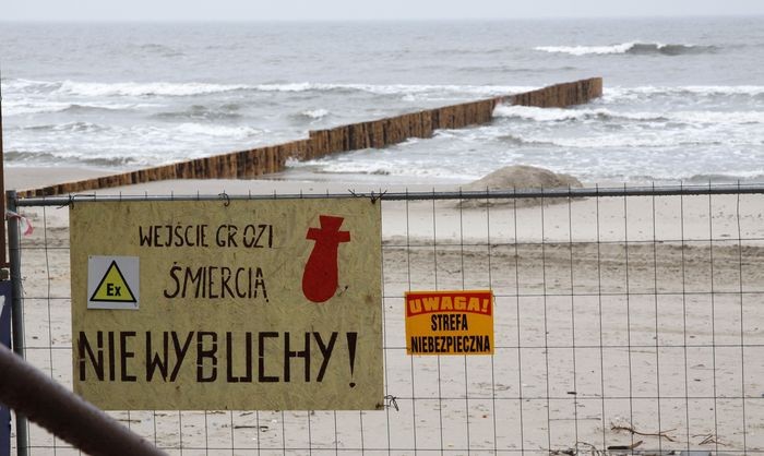 Saperzy na plaży w Kołobrzegu