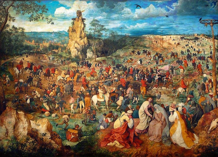 Pieter Brueghel Starszy, "Droga na Kalwarię", olej na desce, 1564, Kunsthistorisches Museum, Wiedeń