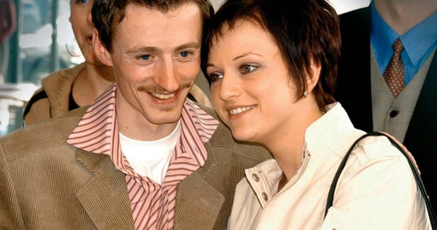 Adam Małysz z żoną Izabelą