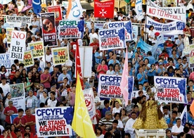 Demonstracja chrześcijan w Manilii