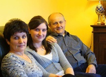 Roman Rząsa z żoną Alicją i najmłodszą córką Michaliną