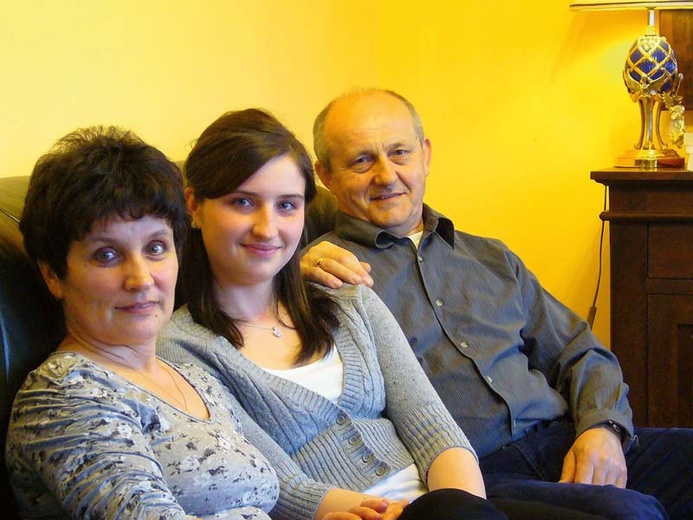Roman Rząsa z żoną Alicją i najmłodszą córką Michaliną