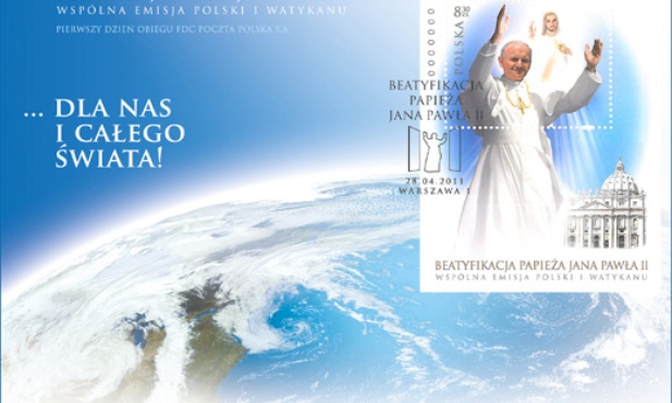 Poczty polska i watykańska na beatyfikację Jana Pawła II