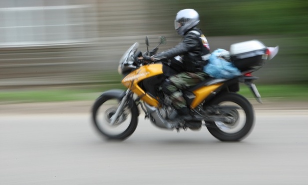 Pielgrzymi-motocykliści w Wadowicach
