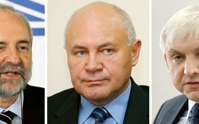 Nowy zarząd TVP. Od lewej: Juliusz Braun, Marian Zalewski i Bogusław Piwowar