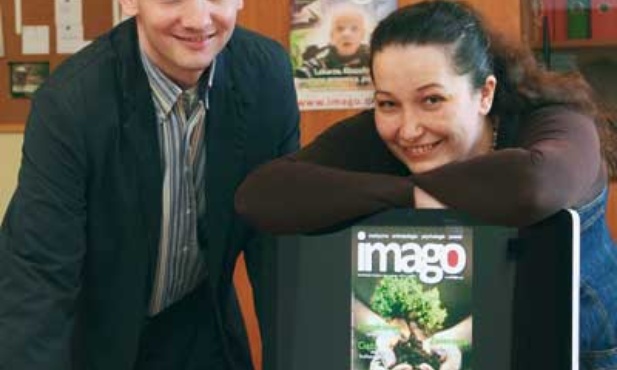 Redaktor naczelny dwumiesiecznika „Imago” Jakub Baltroszewicz i jego zastępca Elżbieta Walter