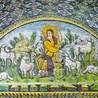 Autor nieznany, "Dobry Pasterz", mozaika, I poł. V w., Mauzoleum Galli Placydii, Rawenna 