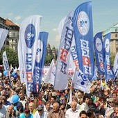 Związkowcy protestowali w Pradze