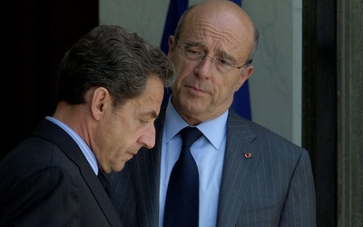 Prezydent Sarkozy i iminister Alain Juppe