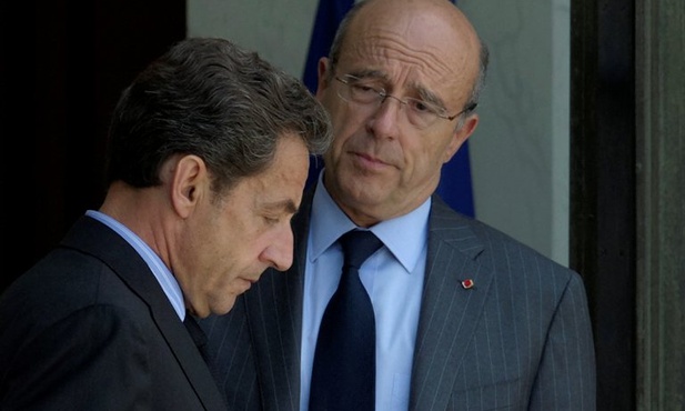 Prezydent Sarkozy i iminister Alain Juppe