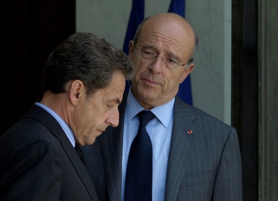 Prezydent Sarkozy i iminister Alain Juppe