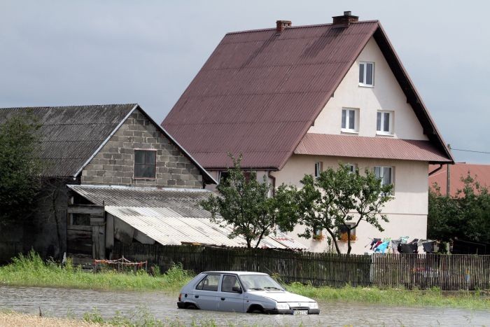 Sandomierz po ulewie