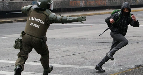 Chile - Starcia studentów z policją