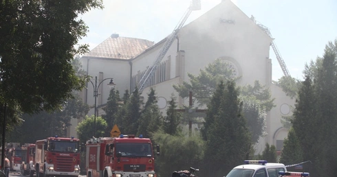 Pożar kościoła na warszawskim Targówku