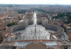 Widok z Bazyliki św. Piotra na Rzym
