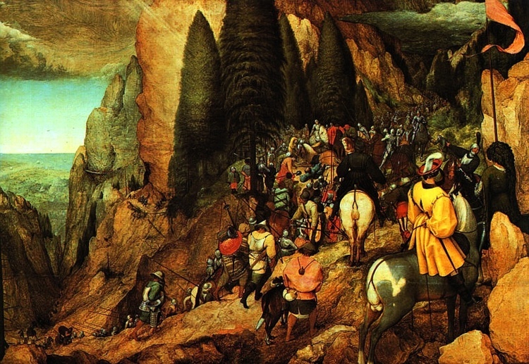 Pieter Breughel Starszy, "Nawrócenie św. Pawła", olej na desce, 1567, Kunsthistorisches Museum, Wiedeń