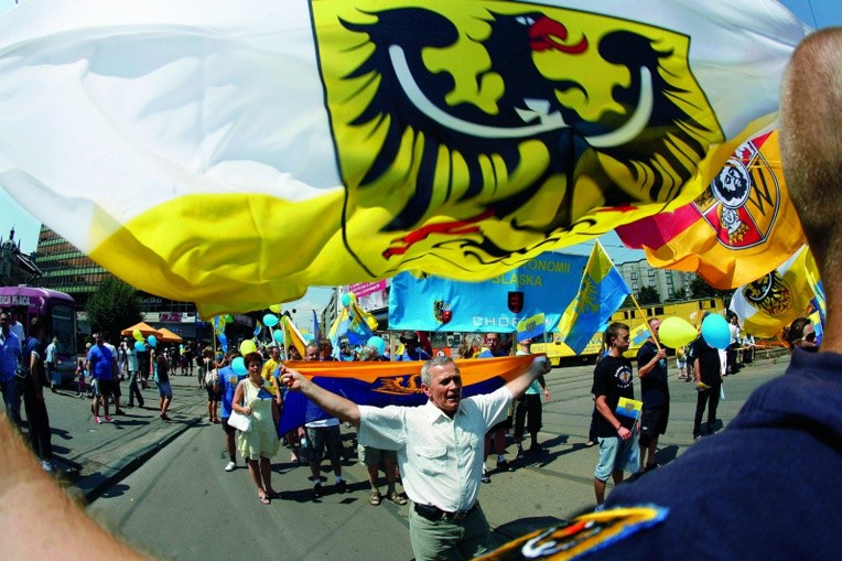 Katowice, III Marsz Autonomii Śląska w lipcu 2009.