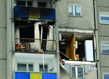 W Zielonej Górze jedna z eksplozji zniszczyła ścianę domu.