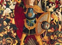 Mistrz z Zafra, „Św. Michał Archanioł”, olej i tempera na desce, 1495–1500 Muzeum Prado, Madryt
