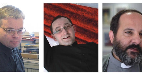 Blogerzy w koloratkach: ks. Artur Stopka (fot. Henryk Przondziono), ks. Rafał Jaroszewicz (fot. Roman Koszowski), ks. Tadeusz Isakowicz-Zaleski (fot. Marek Piekara).