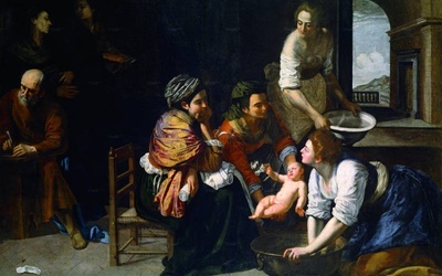 Artemisia Gentileschi, „Narodziny św. Jana Chrzciciela”.