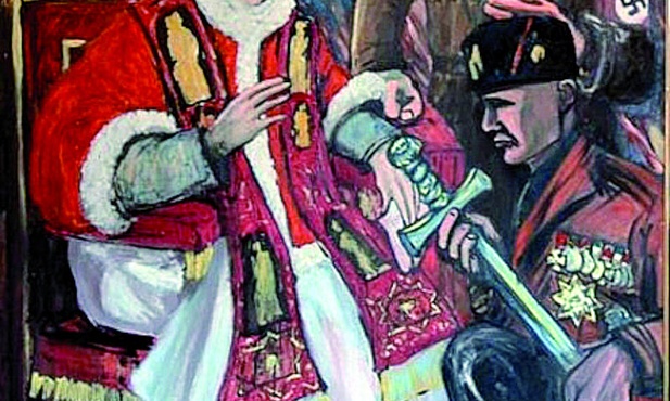 Moshe Galili, „Pius XII błogosławi faszystowską broń”.
