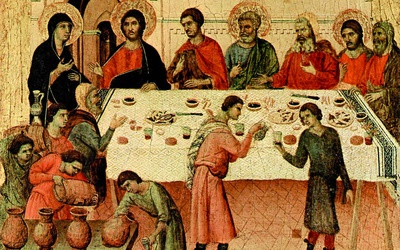 Duccio di Buoninsegna, "Wesele w Kanie"