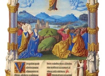 Wniebowstąpienie. Godzinki księcia de Berry, folio 184 r., XV wiek
