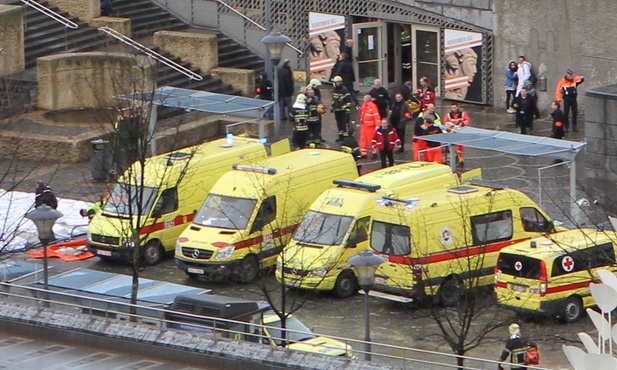 Liege. Centrum miasta po zamachu