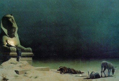 Luc Olivier Merson (1846–1920), Wypoczynek w trakcie ucieczki do Egiptu, 1880, Museum of Fine Arts, Boston