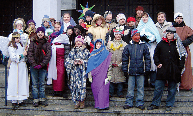 Kolędnik w boliwijskim poncho