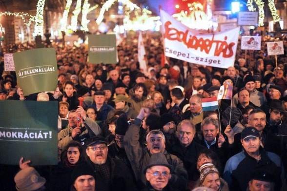 Demonstracja w Budapeszcie